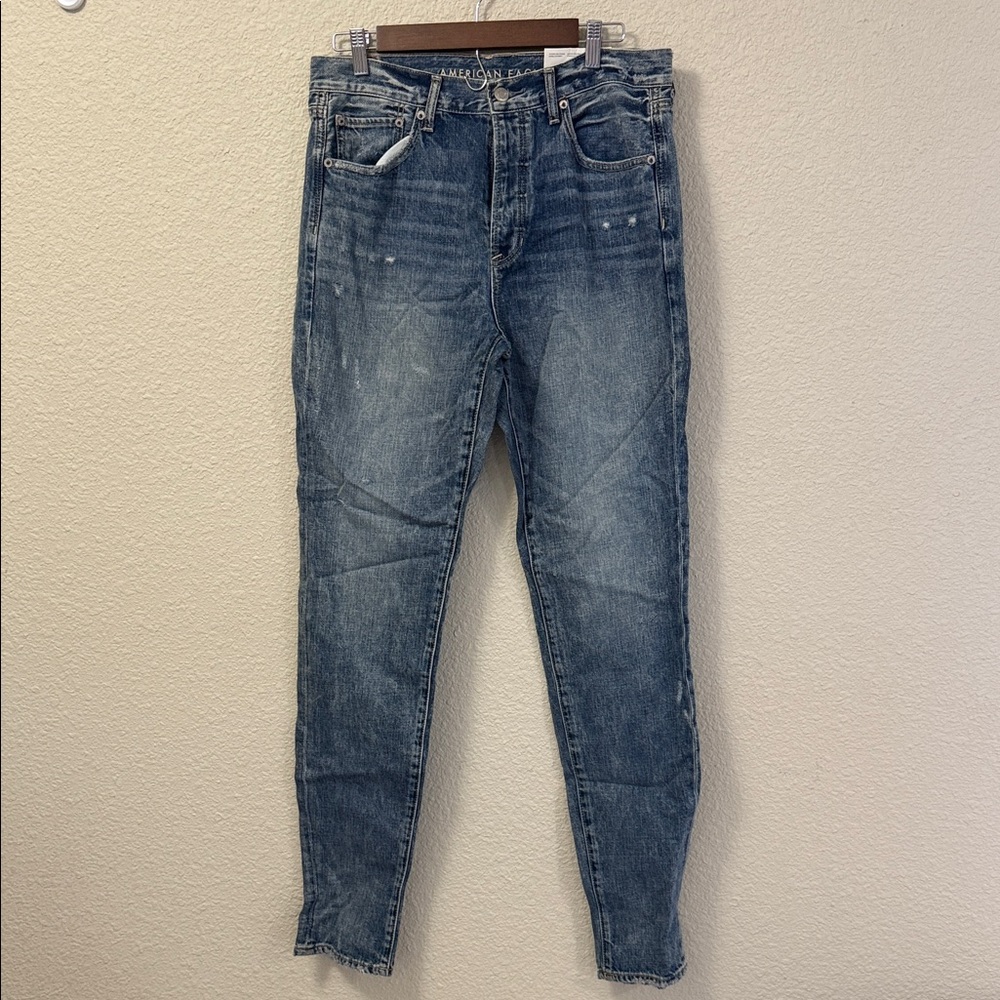 American eagle high rise girlfriend jeans size 8 extra long inseam
